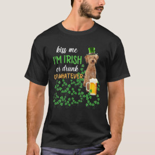Camiseta Poodle Crossgenee Beija-me Eu sou Irlandês ou Beb