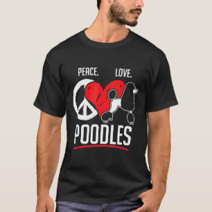 Camiseta Poodle de Amor de Paz com Sobrinho de Cão Hippie