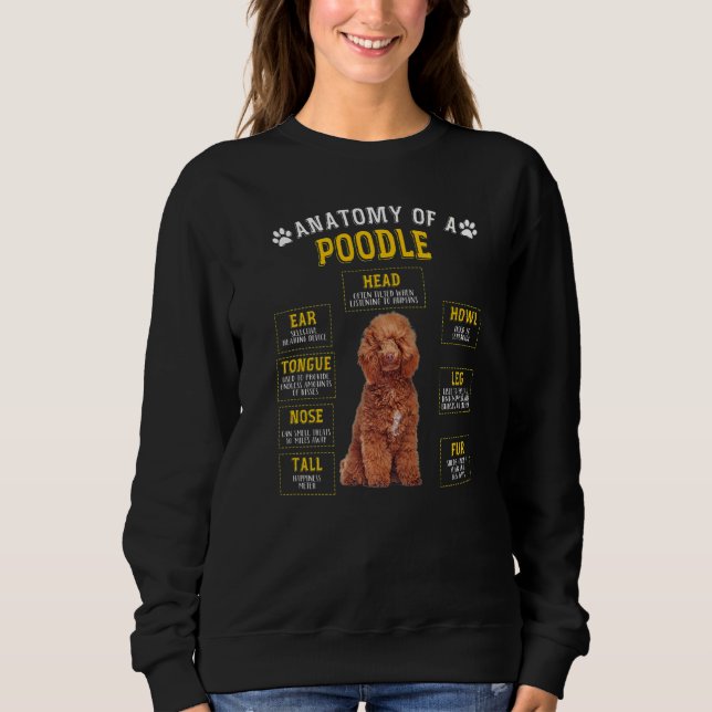 Camiseta Poodle De Anatomia Para Homens (Frente)