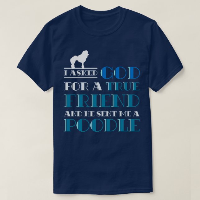 Camiseta Poodle De Cão-De-Pé-Pet-Dono-Pet-Presente (Frente do Design)