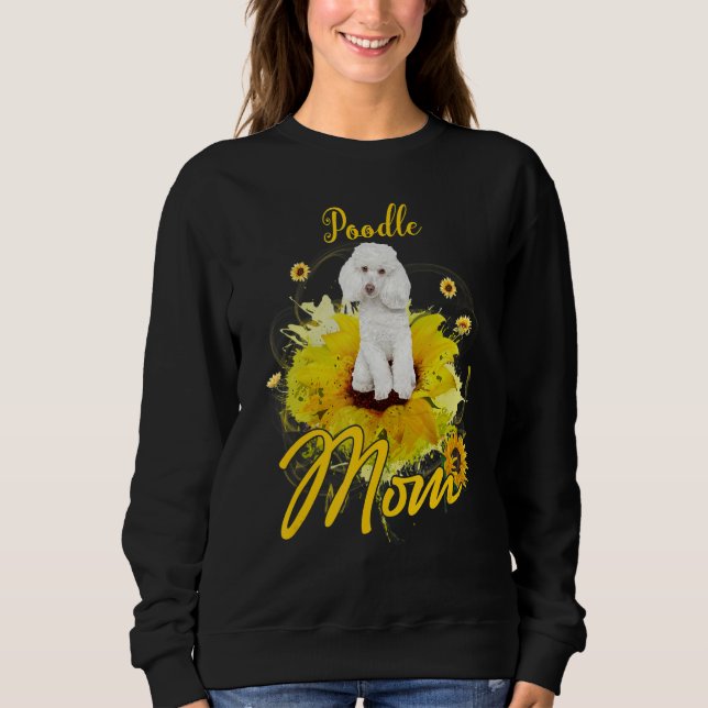 Camiseta Poodle de girassol Mãe Cachorro Mãe (Frente)
