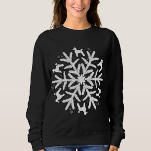 Camiseta Poodle de Natal Dando Snowflake Poodle