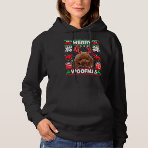 Camiseta Poodle Dog Feliz Woofmas Cão de Natal