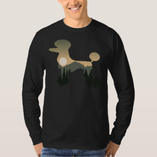 Camiseta Poodle Dog Forest Sunset