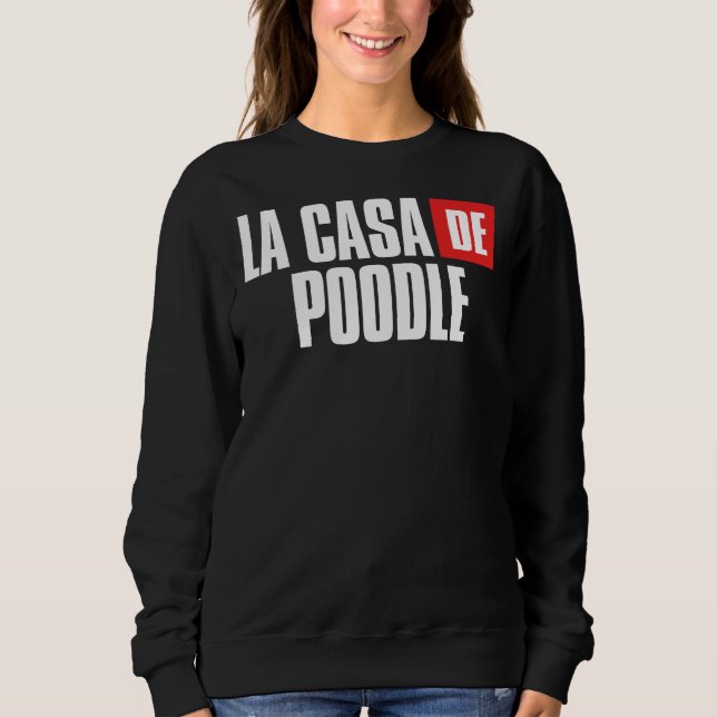 Camiseta Poodle Dog Para Casa Para A Mãe (Frente)