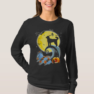 Camiseta Poodle Dog Standard E Dia de as Bruxas engraçado D