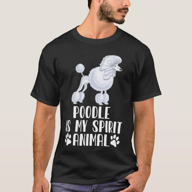 Camiseta Poodle é o meu animal espiritual (Frente)
