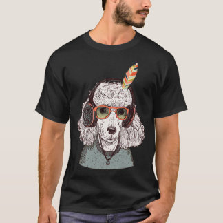 Camiseta Poodle Engraçado Hipster