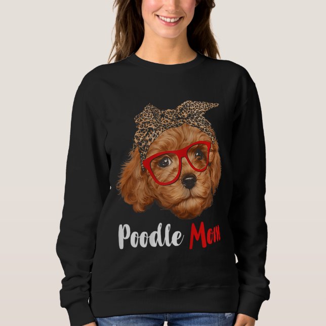Camiseta Poodle Engraçado Mamãe Presente para Cachorros Ama (Frente)