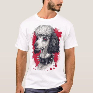 Camiseta Poodle Gótico � Cão de Estética Sombria