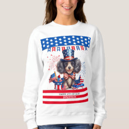 Camiseta Poodle Happy Dia 4 De Julho Dia Da Independência D