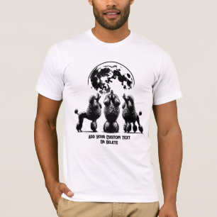 Camiseta Poodle Howling Amante de os animais Gift