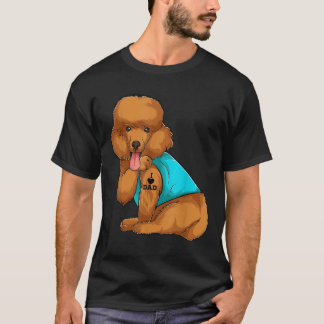 Camiseta Poodle I Love Pai Tattoo Roupa, Pai De Cachorro Di