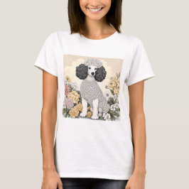 Camiseta Poodle in Whimsical Flowers