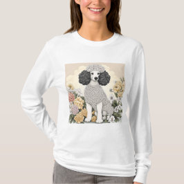 Camiseta Poodle in Whimsical Flowers