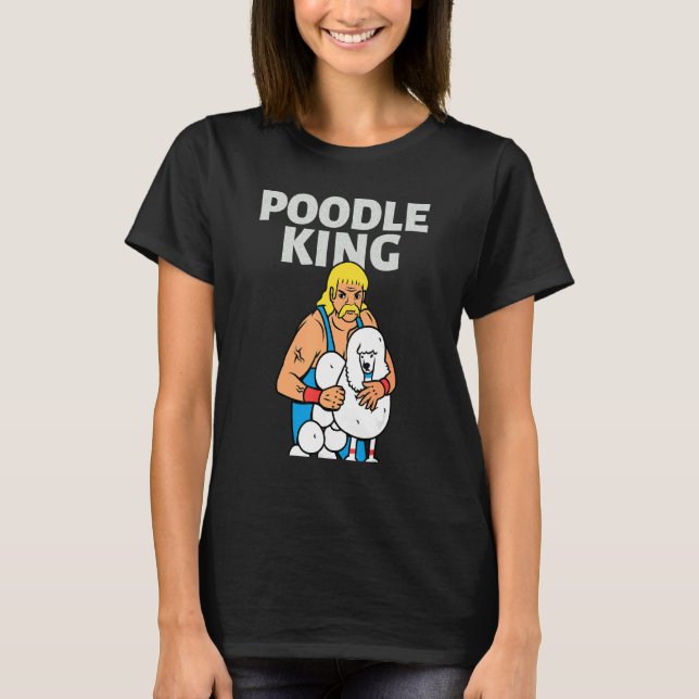 Camiseta Poodle King Mullet Time Business In Front Party In (Frente)