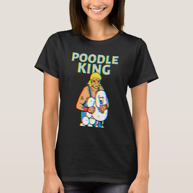 Camiseta Poodle King Mullet Time Business In Front Party In (Frente)
