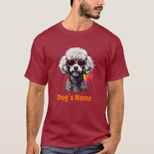 Camiseta Poodle legal com óculos de sol