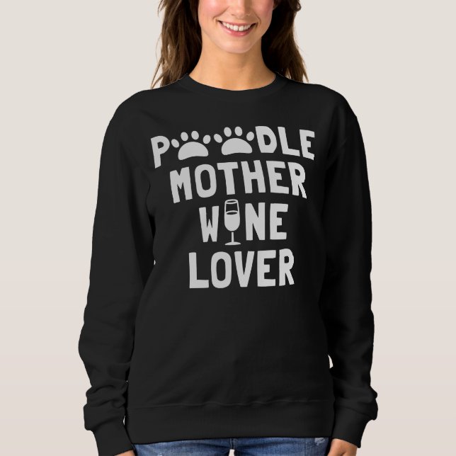 Camiseta Poodle Madre Wine Lover (Frente)