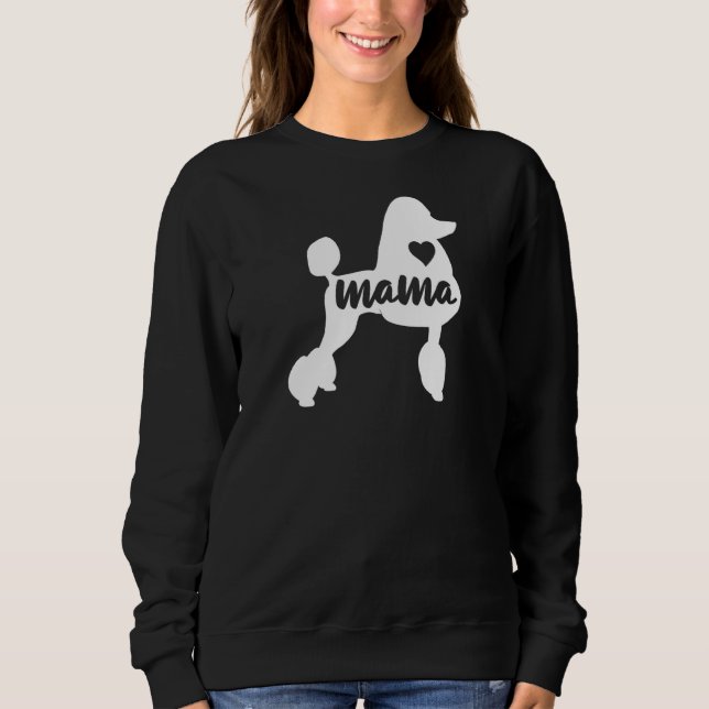 Camiseta Poodle Mama Mãe Para Mulher Cachorro (Frente)
