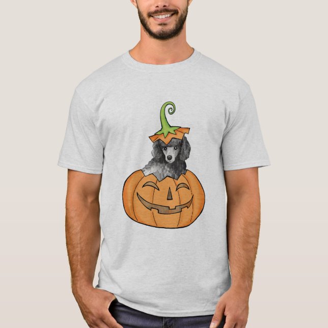 Camiseta Poodle Miniatura Halloween (Frente)