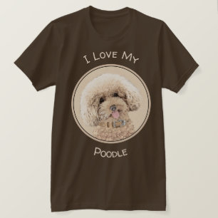 Camiseta Poodle Miniature Toy Apricot Cream Brown Dog Art