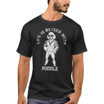 Poodle Padrão, musculoso, tatuado, fisiculturista