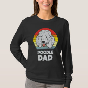 Camiseta Poodle Pai Sunset Retro Animal Pet Dog Proprietári