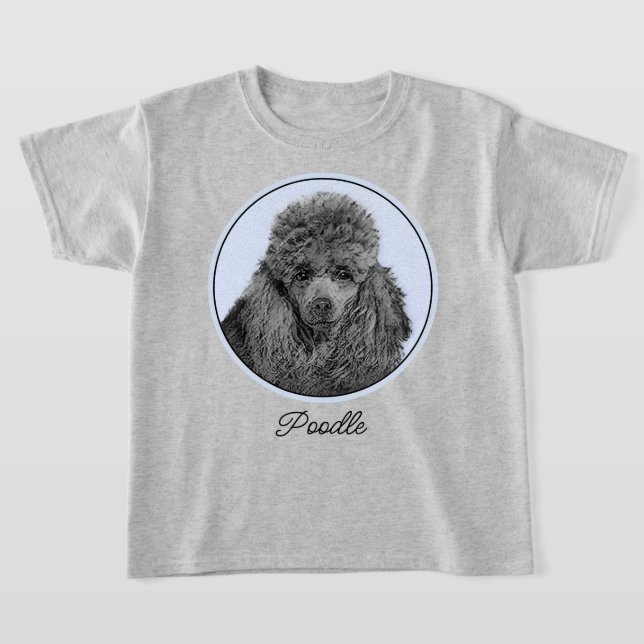 Camiseta Poodle Painting Miniature Toy Black (Postura )
