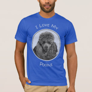 Camiseta Poodle Painting Miniature Toy Black