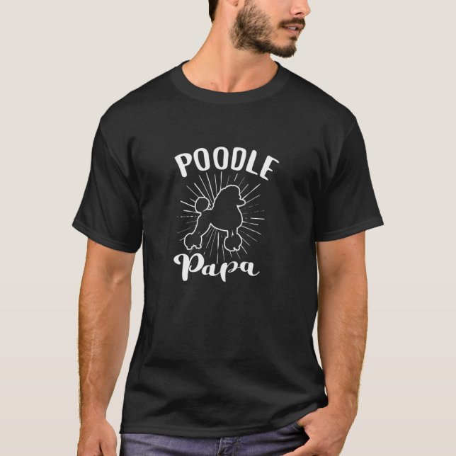 Camiseta Poodle Papa Toy Poodle Poodle Cachorro (Frente)