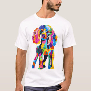 Camiseta Poodle Picasso � Arte Abstrata Divertida de Cachor