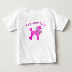 Camiseta Poodle Pink Birthday Girl Personalizada