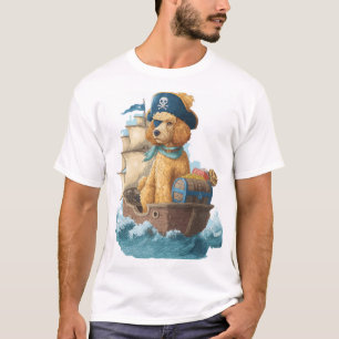 Camiseta Poodle Pirata � Cachorro Marinho Divertido