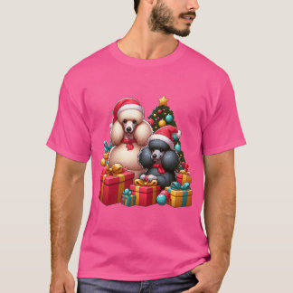 Camiseta Poodle Presente Amigos Chapéus Festivos e Presente