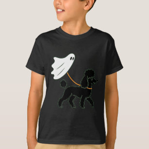 Camiseta Poodle Preto Voador Fantasma Andando - Mãe e Pai d