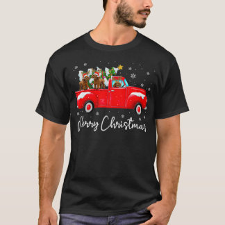 Camiseta Poodle Red Truck Natal Papai Noel Dog Xma