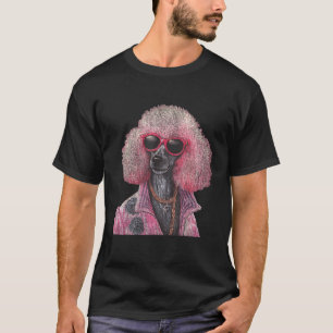 Camiseta Poodle Retro Chic Facilmente Elegante com Óculos d
