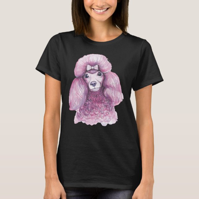 Camiseta Poodle rosa (Frente)