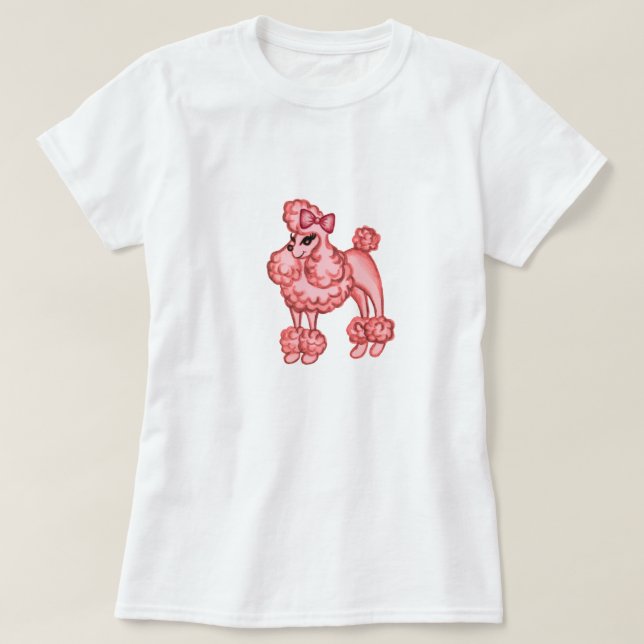 Camiseta Poodle Rosa (Frente do Design)