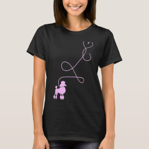 Camiseta Poodle rosa com 50 de Salto de meias de 1950