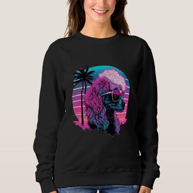 Camiseta Poodle s Synthwave Dreamland (Frente)