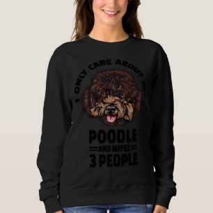 Camiseta Poodle Stickers Eu Só Me Preocupo Com Meu Poodle E
