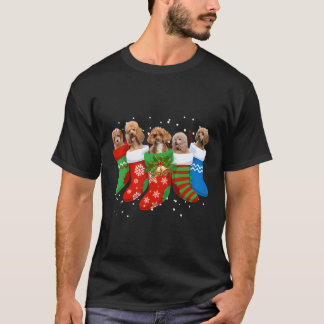 Camiseta Poodle Sweater Poodle Dog Cute Meias Xmas Gift Par