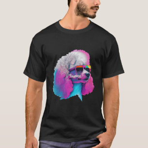 Camiseta Poodle Synthwave 80s Estética retrowave 2