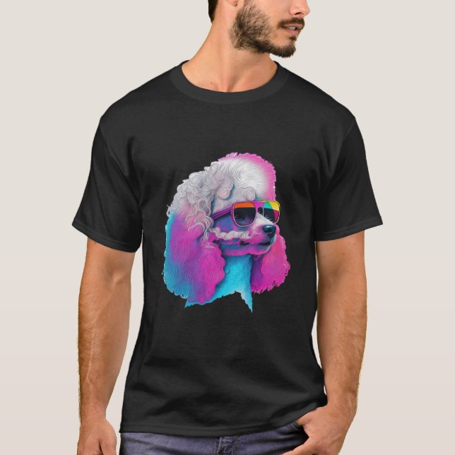 Camiseta Poodle Synthwave 80s Estética retrowave 2 (Frente)