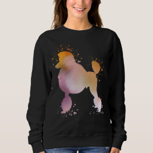 Camiseta Poodle Watercolor Silhouette Dark
