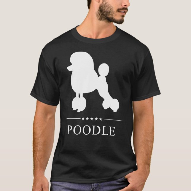 Camiseta Poodle White Silhouette (Frente)
