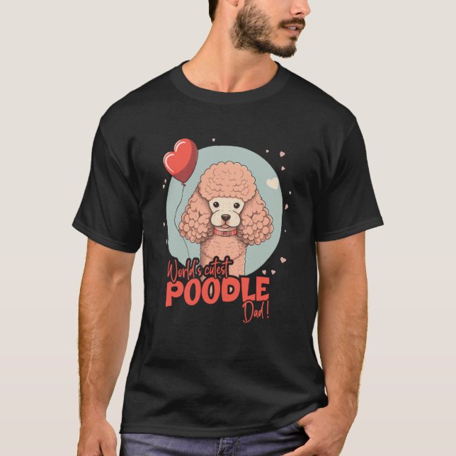 Camiseta Poodledog com decoração cardíaca (Frente)