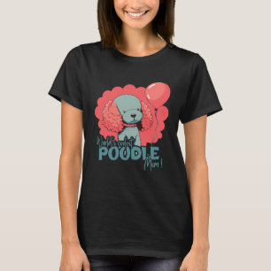 Camiseta Poodledog com decoração cardíaca Poodlemom mais le